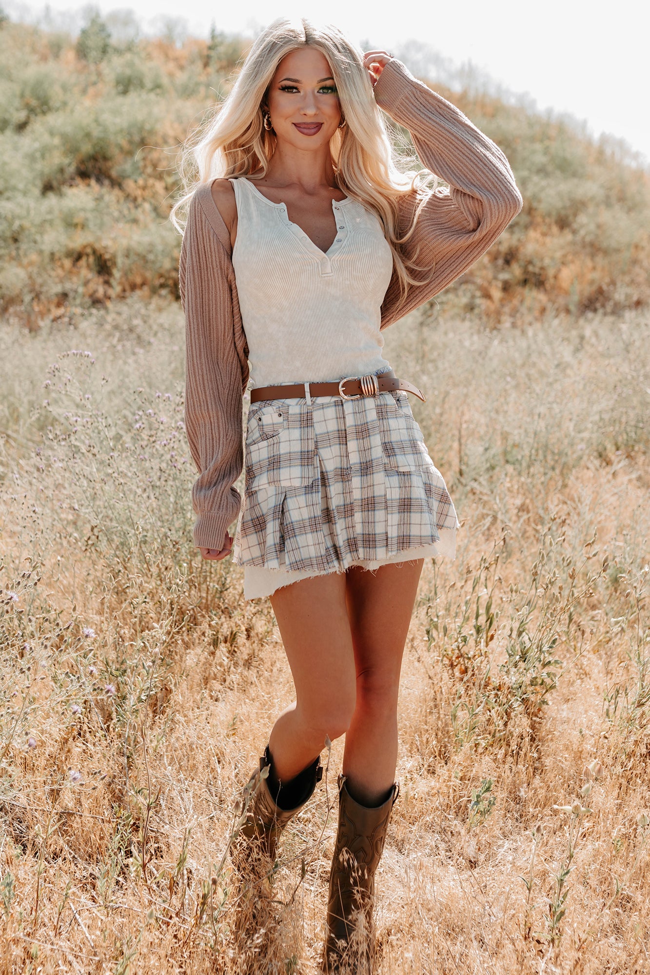 Toasted Coconut Season Bolero Shrug Cardigan (Dark Taupe)