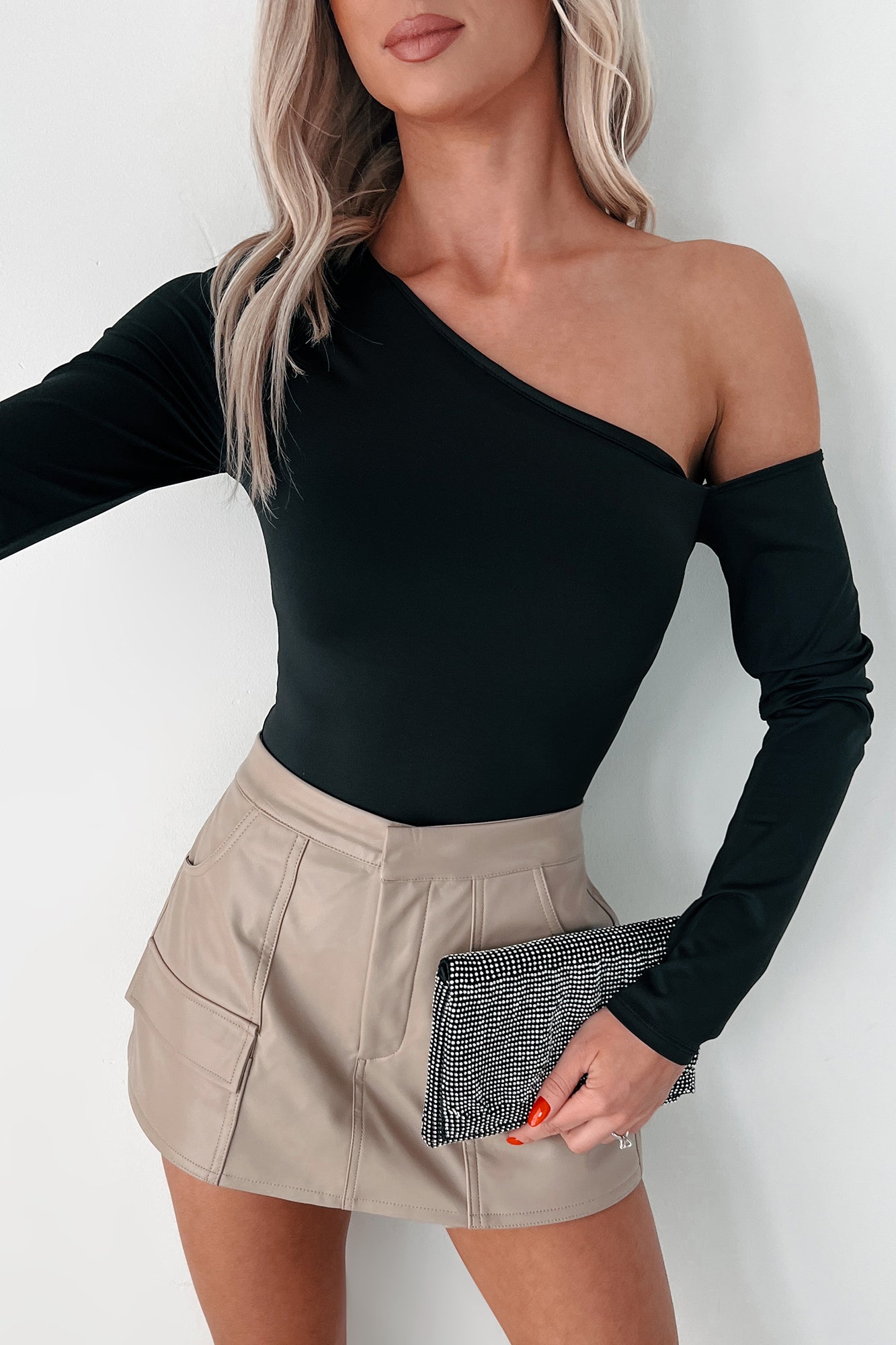 Simple Standards Asymmetric Bodysuit (Black)