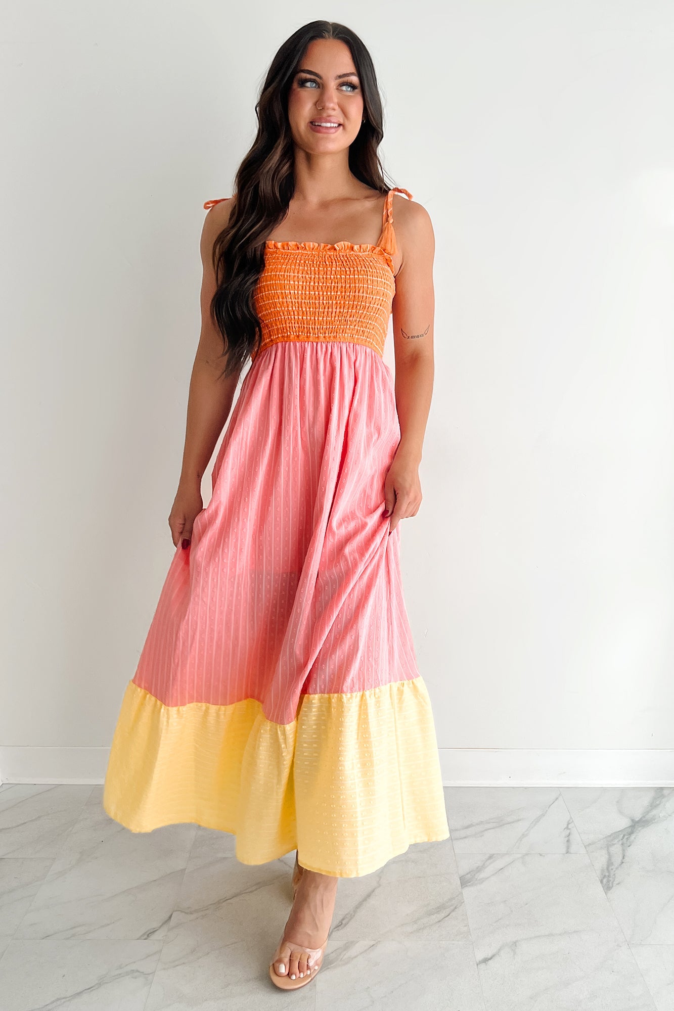 Sunkissed & Sassy Colorblock Maxi Dress (Multi)