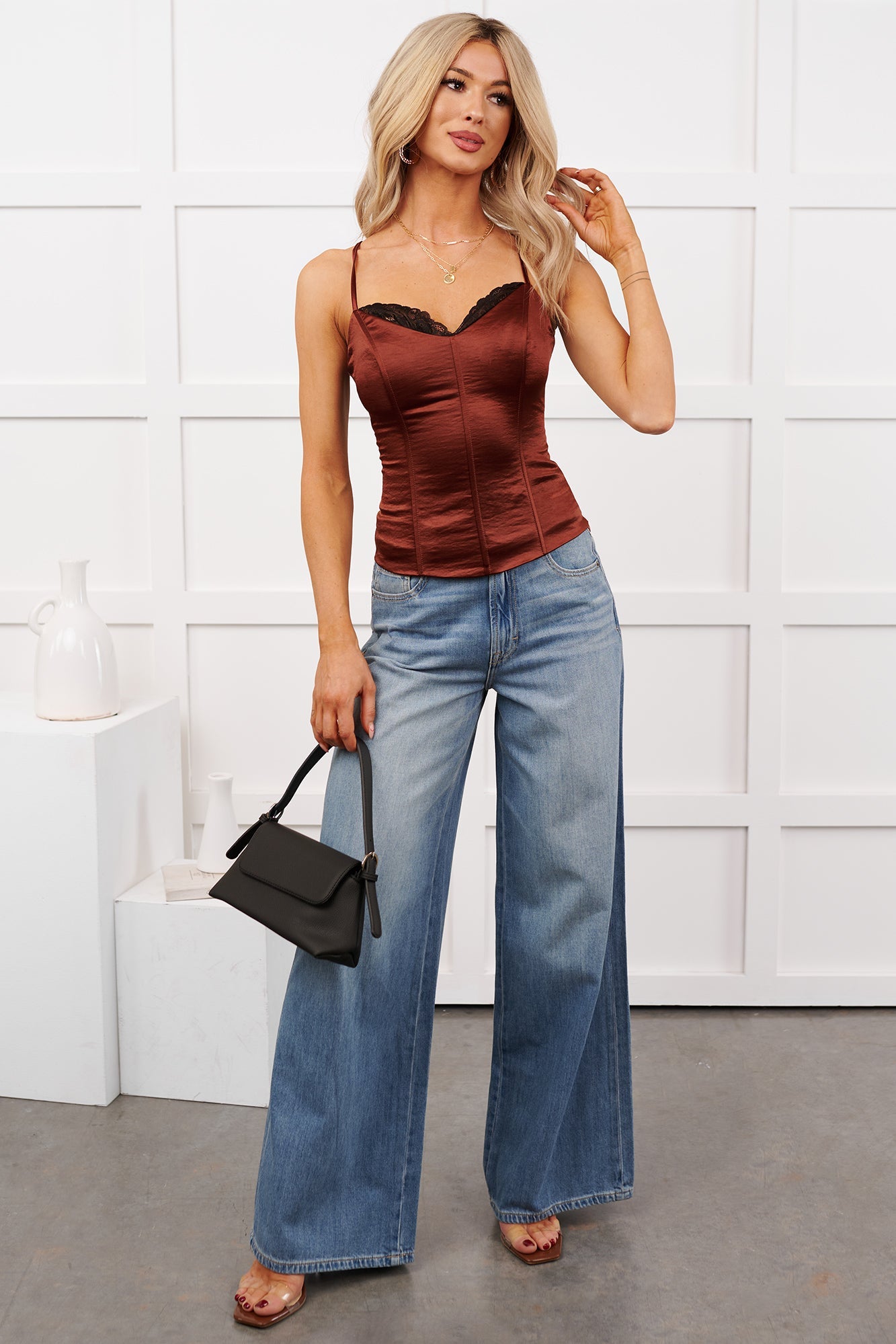 Zahir High Rise Wide Leg Hidden Jeans (Medium)