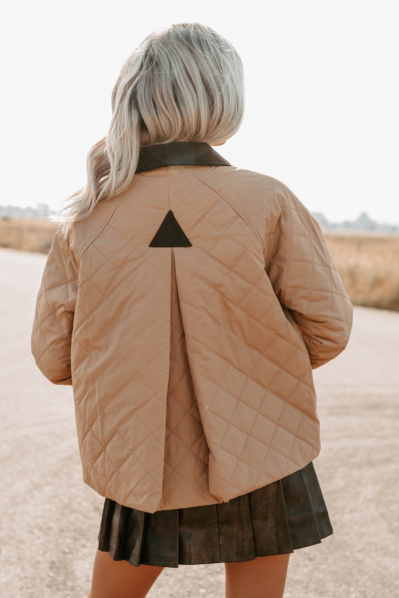 Up & Coming Quilted Barn Jacket (Camel)