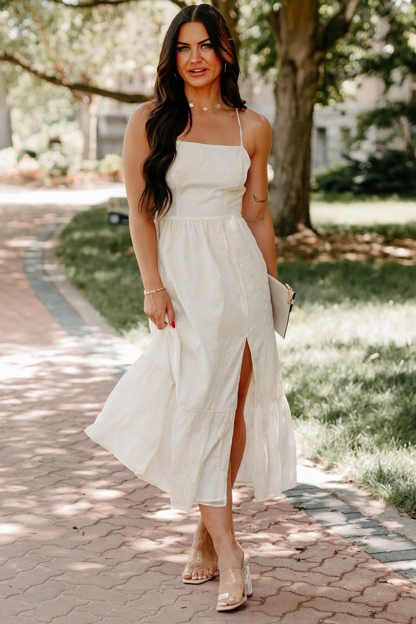 Soul Full Of Sunshine Floral Maxi Dress (Ivory)